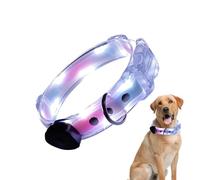 Light Up LED Dog Collar - Rechargeable Pet Necklace Accessory, Adjustable Luminous Collar,PVC Rubber Coated LED Dog Collarr Specification | Lighted Outdoor Protectionfor Small,Medium And Large Breeds