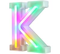 Light Up LED Letters, Neon Night Lights for Wall Decoration - Colorful Letters (K)