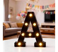 Light Up Letter A, LED Letter A, 8.5inch LED Alphabet Lights, Warm Letters Light for Birthday Christmas Valentine's Day Women Men Table Wall Party Decor