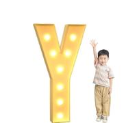 Light Up Letter Number, Marquee Letters 2.3/3.3/4 FT Tall Decorative Foam Board Mosaic Letter Kit for Graduation Favor Supplies Christmas Party(Letter Y,3.3ft)
