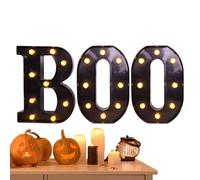 Light Up Letters BOO Sign, Halloween Boo Decorations Light Up Boo Sign, 3 LED Boo Sign Big Light Up Letters Halloween Light, For Outdoor Home Kitchen Fireplace Tabletop Decor