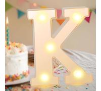 Light Up Letters, Glitter LED Letter Light, LED Alphabet Lights, Warm White Light Up Alphabet Sign, Gifts for Girls Women Party Birthday Decorations Night Light Christmas Valentine Decor (Letter-K)