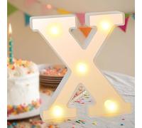 Light Up Letters, Glitter LED Letter Light, LED Alphabet Lights, Warm White Light Up Alphabet Sign, Gifts for Girls Women Party Birthday Decorations Night Light Christmas Valentine Decor (Letter-X)