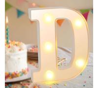 Light Up Letters, Glitter LED Letter Light, LED Alphabet Lights, Warm White Light Up Alphabet Sign, Gifts for Girls Women Party Birthday Decorations Night Light Christmas Valentine Decor (Letter-D)