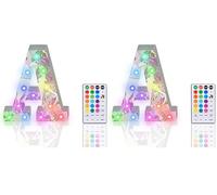 Light Up Letters, Glitter LED Letter Lights 18 Color Changing Diamond Alphabet Sign Night Light with Remote Control for Girls Gifts Birthday Bar Wedding Party Christmas Valentine Wall Table Decor - A