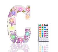 Light Up Letters, Glitter LED Letter Lights 18 Color Changing Diamond Alphabet Sign Night Light with Remote Control for Girls Gifts Birthday Bar Wedding Party Christmas Valentine Wall Table Decor - C