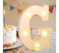 Light Up Letters, LED Alphabet Lights, Warm White Alphabet Sign, Letter Lights for Valentine's Day, Valentine Gifts for Tween Girls Women Party Birthday Decorations Night Light (Letter-G)