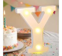 Light Up Letters, LED Alphabet Lights, Warm White Alphabet Sign, Letter Lights for Valentine's Day, Valentine Gifts for Tween Girls Women Party Birthday Decorations Night Light (Letter-Y)