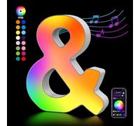 Light Up Letters USB Powered, LED Letter Lights Color Changing Alphabet Sign Gifts for Girls Women Party Birthday Decorations, APP Control, Night Light Christmas Valentine Wall Table Decor - &