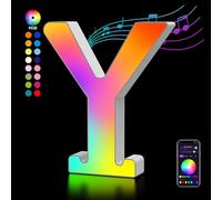 Light Up Letters USB Powered, LED Letter Lights Color Changing Alphabet Sign Gifts for Girls Women Party Birthday Decorations, APP Control, Night Light Christmas Valentine Wall Table Decor - Y