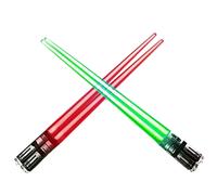 Light Up LightSaber Chopsticks Set, 2 Pairs, Red Green