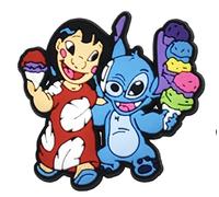 Light Up Lilo and Stitch Ice Cream LED Flashing light motion sensitive Shoe Charm for Crocs