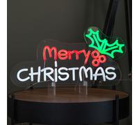 Light up Merry Christmas Lit Sign for indoor and sheltered outdoor use Samuel Alexander Multi One Size