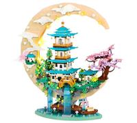 Light-Up Mini Chinese Architecture of Moon Palace Building Blocks Set