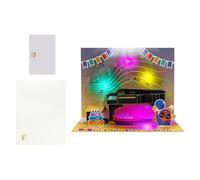 Light Up Musical Birthday Card Popup Floral Designs Greeting with LED Light for Party and Heartfelted Wishes Popup Birthday with LED Lights
