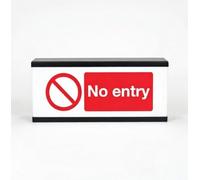 Light Up No Entry Sign - Table And Wall Lightbox - Illuminated Business Not Allowed Entrance Display