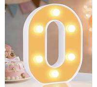 Light up Number 0, Marquee Numbers Lights, Warm White Led Numbers Sign, Gold-mirrored, Gifts for Girls Women Party Birthday Decorations Night Light (gold-number0)