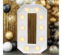 Light Up Number, Giant LED 0-9 Numbers Lights Marquee Light Up for Party Wedding Birthday New Year Anniversary, Number 0, 120cm-4ft