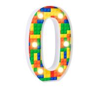 Light up Numbers 0, Decorative Led Number Lights, Birthday Decorations, 8.5inch Lighted Number Sign for Birthday Party Wedding Anniversary Home Wall Decor