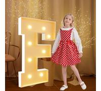 Light Up Numbers 120cm/4FT Marquee Letters F White Large Pre-cut Foam Board Mosaic Letters for Birthdays Weddings Baby Anniversaries Party Decoration
