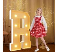 Light Up Numbers 120cm/4FT Marquee Letters R White Large Pre-cut Foam Board Mosaic Letters for Birthdays Weddings Baby Anniversaries Party Decoration