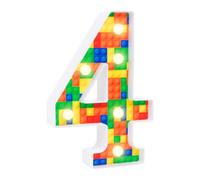 Light up Numbers 4, Decorative Led Number Lights, Birthday Decorations, 8.5inch Lighted Number Sign for Birthday Party Wedding Anniversary Home Wall Decor (number-4)