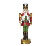 Light Up Nutcracker Snowglobe Ornament Garden Greatness Red 1 Pack
