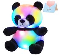 Light Up Panda Stuffed Animal Led Panda Bear Soft Plush Toys Glow In Dark Bedtime Companion With Night Lights Birthday For Toddler Kids, 12''