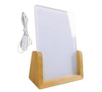 Light Up Photo Frame, Acrylic Sublimation Blanks, LED Acrylic Light with Wood Stand, 3D Sublimation Photo Blanks, 6x4in Heat Transfer Acrylic Picture Frame
