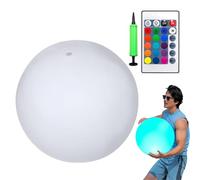Light Up Pool Balls - 16 Light Colors Inflatable Beach Toy, 4 Adjustable Light Modes Inflatable Neon Beach Balls For Kids & Adult Sports, Water Games, Pool