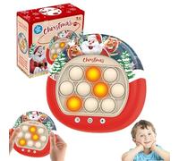 Light Up Pop it Game Quick Push Bubbles Game,Christmas Handheld Fast Speed Pushing Game,Electronic Poppet Game Sensory Fidget Toy,Pop Controller Popping Game Puzzle Pop Game for Kid Xmas Birthday Gift