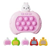 Light Up Pop it Game Quick Push Bubbles Game,Rabbit Handheld Fast Speed Pushing Game,Poppet Game Sensory Fidget Toys for Autism,Puzzle Pop Game Controller Santa Push Button Toy for Girls Xmas Gifts