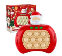 Light Up Pop it Puzzle Game, Electronic Poppet Toy with Fast Speed Pushing, Sensory Fidget Toys for Autism Kids, Santa Push Button Toy for Xmas Gifts