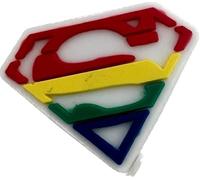 Light Up Pride superman rainbow design Shoe Charm for Crocs. LGBTQ+