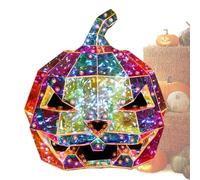 Light Up Pumpkin - Prism Glow Halloween Lamp, Plug-in Decorative Figure | Shiny Night Ornament Indoor Decoration, Pool Decoration Central Holiday Center Festive Outdoor Indoor