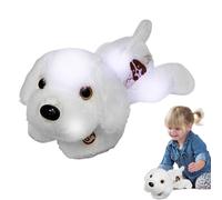 Light Up Puppy Plush, Cute Dogs Stuffed Animal, Short Plush, Pp Cotton 35cmCreative Night Light Lovely Led Dog Soft Toy for Kids on Christmas, Birthday, Festivals, 35cm