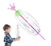 Light Up Rainbow Twirler | Magic Rainbow Spinnerss Stick | Funny Glowing Rainbows Bubble Twirler Stick Toys | Interactive Variety Dazzle Twisting Wand Toy for Holiday & Party