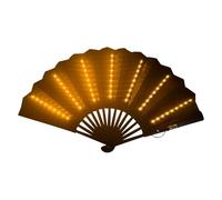 Light Up Rav-e Fan, Folding Handheld Fa-n, Light U-p Hand F-an, Led Handhe-ld, Portable With Light, L-ight Up Festival Folding, Travel Multipurpose Handheld Fa-n, Carnival Accessories