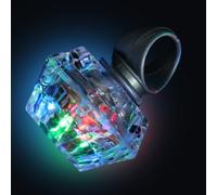 Light Up Ring - ABS | LED-themed Light Up Toys | Multi-Functional Glow In The Dark | Fun Flashing Finger Ring For Parties Festivals Raves Night Events And Kids Glow Accessories