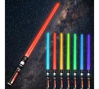 Light Up Saber with Sound, 12 Colours Retractable Lightsaber for Kids, LED Light Saber Sword Toy, Expandable Handle for Adults Halloween Xmas Dress Up Parties Costum Galaxy War Fighters (1pcs)