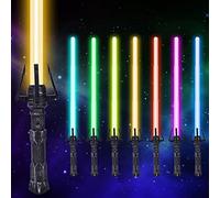 Light Up Saber with Sound, 7 Color Retractable Lightsaber for Kids, LED Light Saber Sword Toy for Boys Kids Teenagers Gift Halloween Dress Up Parties, Fashion Cosplay Toy for Adults