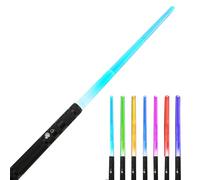 Light Up Saber with Sound,Lightsaber Kids LED Light Up Saber with Retractable 7 Colors Light Saber Sword,Fashion Cosplay Toy for Adult Kids Sound Force Lightsaber (Black)
