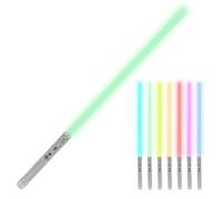 Light Up Saber with Sound,Lightsaber Kids LED Light Up Saber with Retractable 7 Colors Light Saber Sword,Fashion Cosplay Toy for Adult Kids Sound Force Lightsaber (Silver)