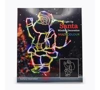 Light Up Santa Multicolour Window Decoration