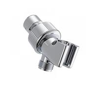 Light up Shower Head with Beads Shower Head Holder for Hand Held Showerheads Adjustable Arm Mount with Universal Wall Hook Bracket (Silver, One Size)
