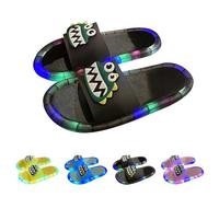 Light Up Sliders Pool Sliders Mens Adult Funny Slider Women Cute Luminous Slides Unisex Lighting Slides Beach Pool Slide For Ladies Mens Open-Toe Non-Slip Sandals Suitable For Bath Seaside Walking