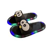 Light Up Slip On Slippers for Adults Slides Sandals Non-Slip Platform Glowing Shoes with Memory Foam Motion Activated Light Up Summer Slipper Cute Cartoon Eyes Indoor Outdoor Slide Shoe for Men Women