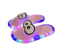 Light Up Slippers, Light Up Slippers for Women: Fun Glowing Shoe Funky Open Toe Womens Cool Slipper Summer Cute Cartoon Motifs Non Slip Shower Shoes Indoor Outdoor Led Slides Sandals Pink 5