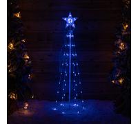 Light up Smart Christmas Cone Tree with Multi-Action RGB LEDs Samuel Alexander White One Size