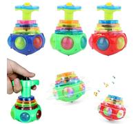 Light Up Spinning To/ys,Flashing spin Top Gyroscope To/y,Gyroscope To/y with Lights and Music,Flashing UFO Spinning Top,LED Shining To/y,Attention Autism Bucket To/y with Lights and Music#Random Color
